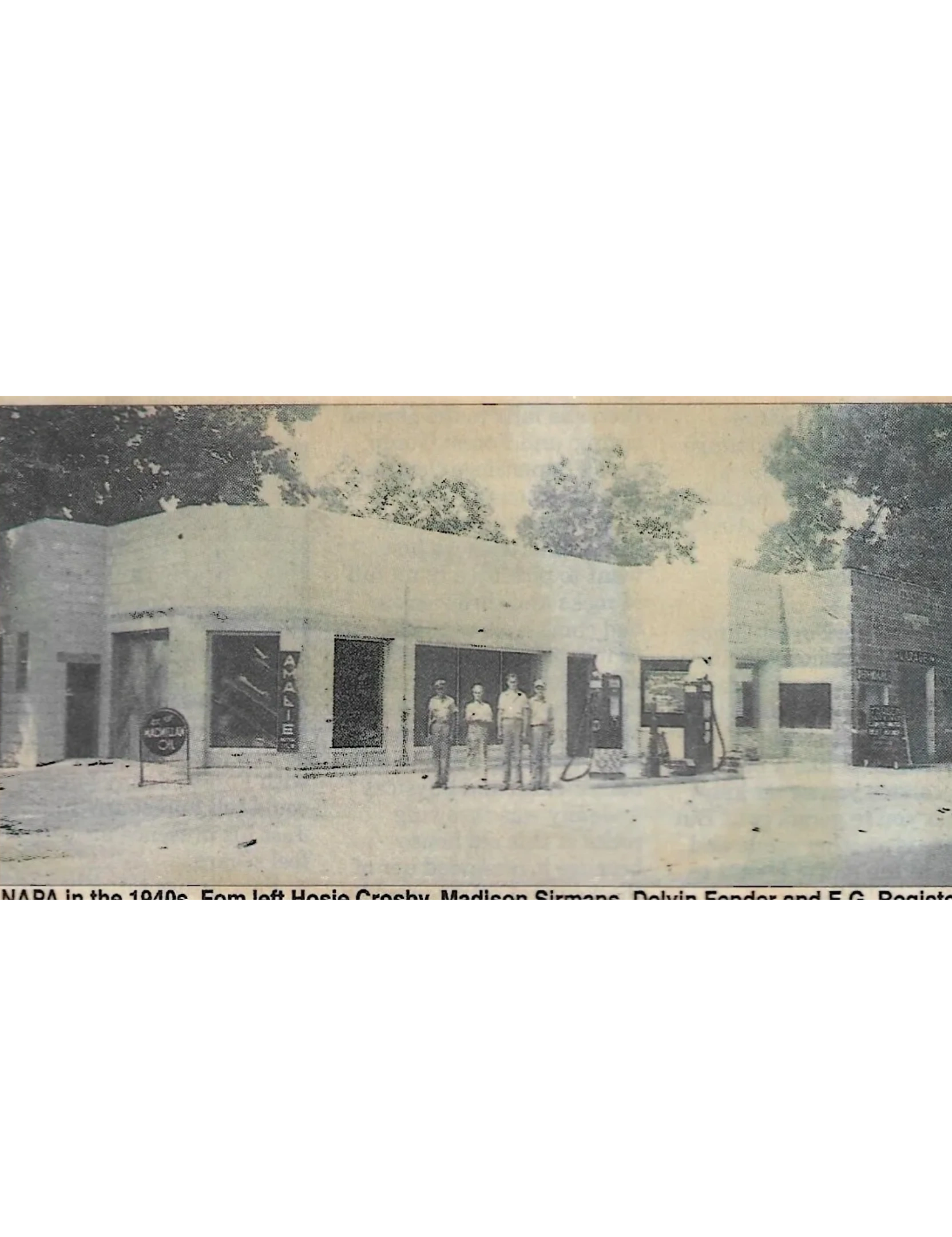 NAPA in the 1940s — Hosie Crosby, Madison Simmons, Delvin Fender and E.G. Register